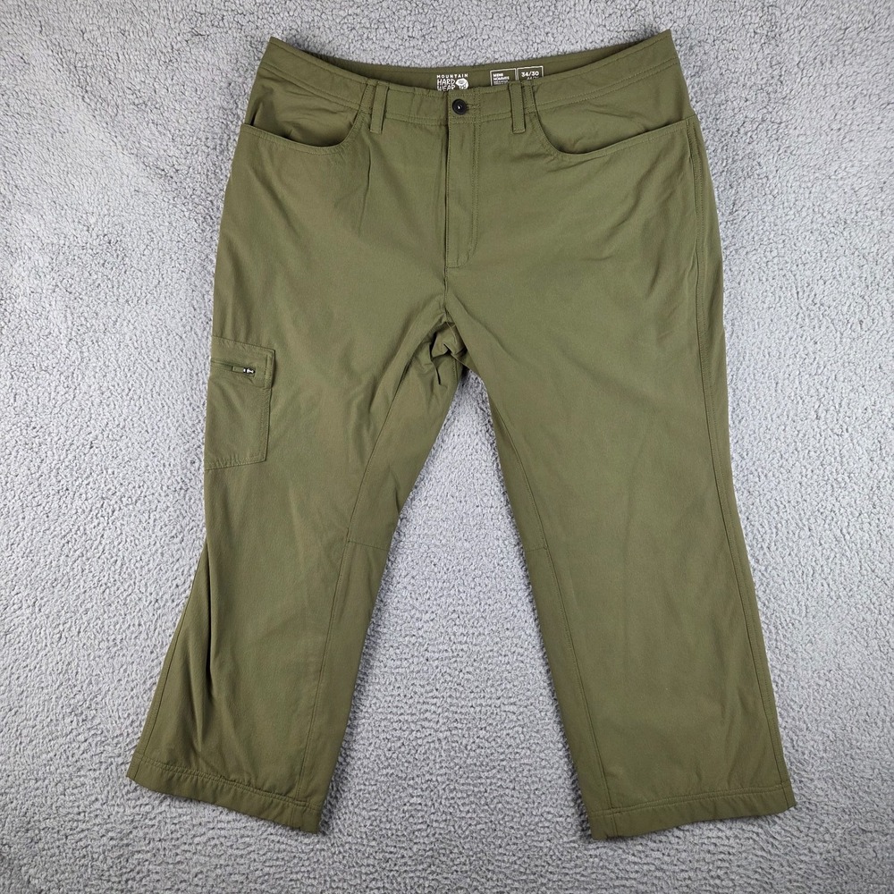 Mountain Hardwear Pants Mens 34x30 (37x26) Green Yumalino Fleece Lined Zip Cargo